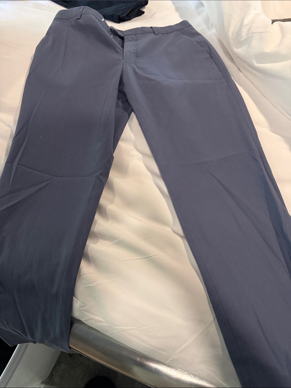 Dries Van Noten Blue Wool Dress Pants Size 46